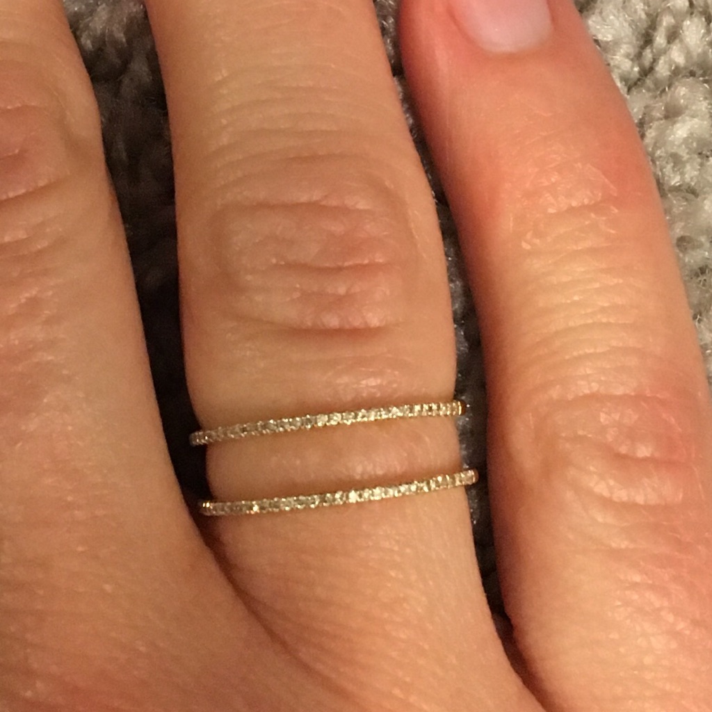 Genuine Diamond And 14 Karat Gold Ring 435$
